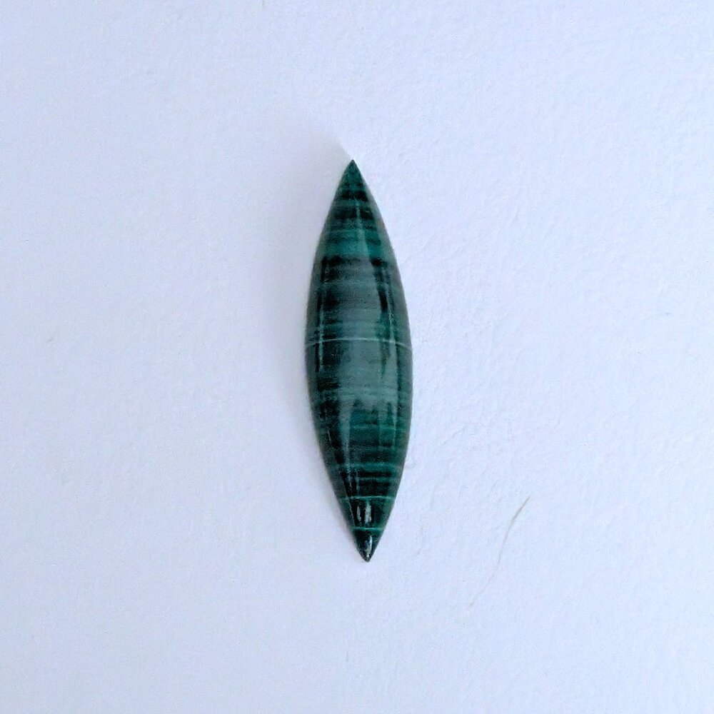 NEW Genuine Green Malachite Marquise Loose Cabochon Gem Gemstone 35mm x 9mm